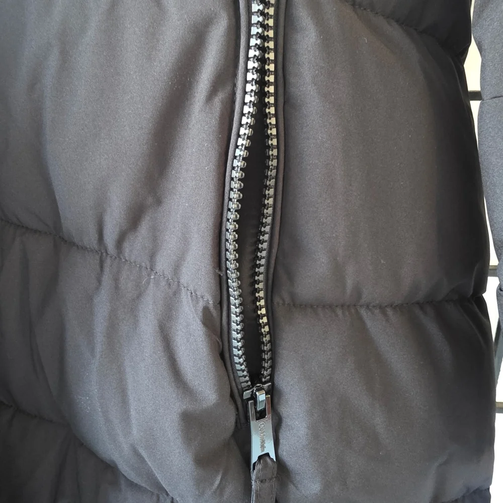 NWT Calvin Klein Women's Black Hooded Puffer Coat - Picture 6 of 10